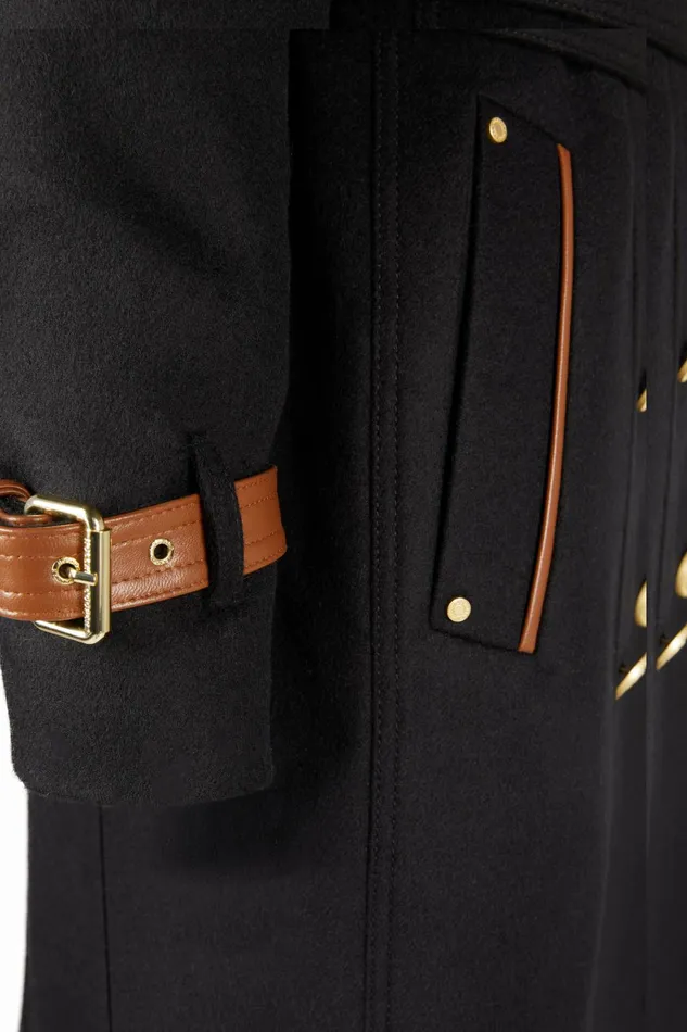 Holland Cooper Tailoring Women Marlborough Trench Coat Soft Black Tan