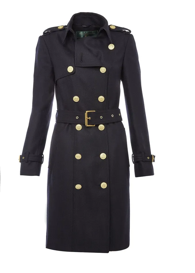 Holland Cooper Tailoring Women Marlborough Trench Coat Soft Navy