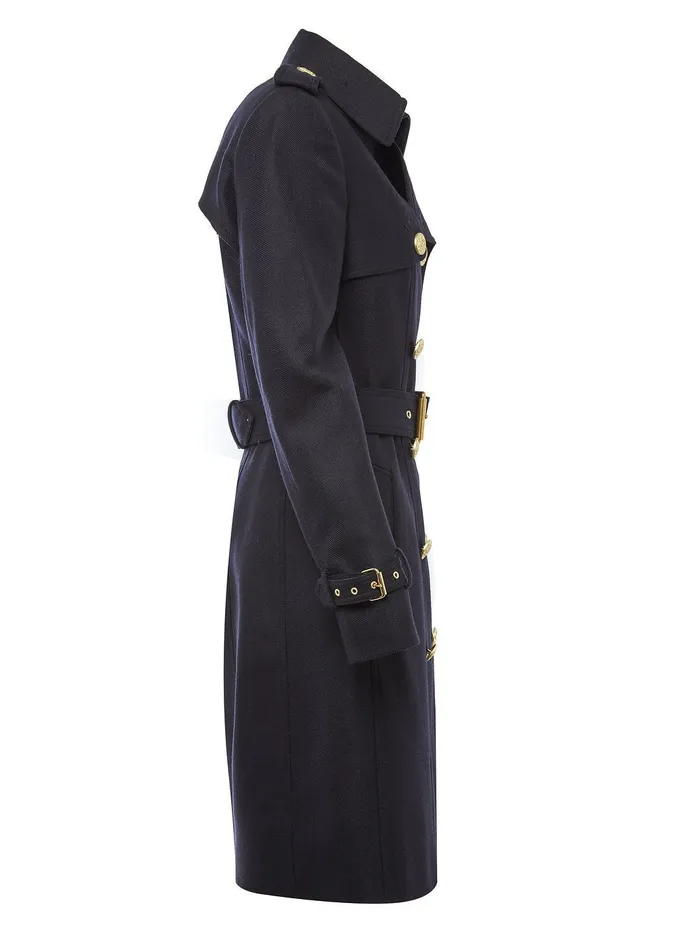 Holland Cooper Tailoring Women Marlborough Trench Coat Soft Navy