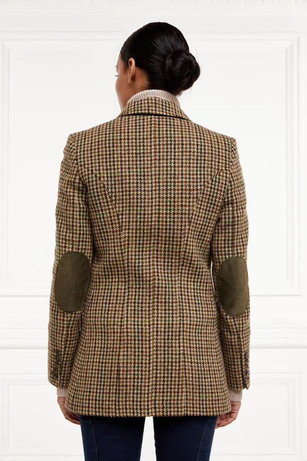 Holland Cooper Tailoring Women Single Breasted Field Blazer Hailes Green Tweed