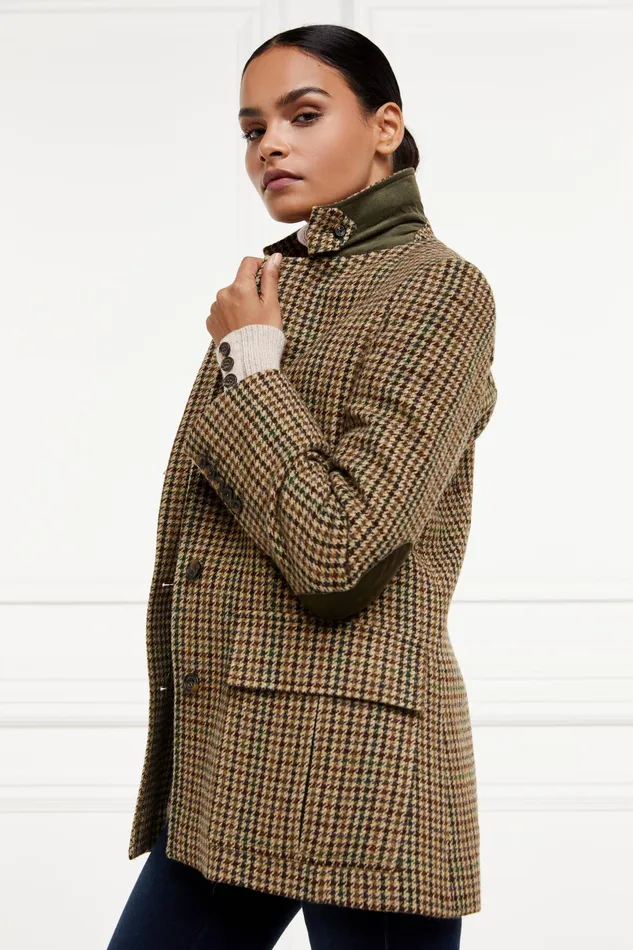 Holland Cooper Tailoring Women Single Breasted Field Blazer Hailes Green Tweed