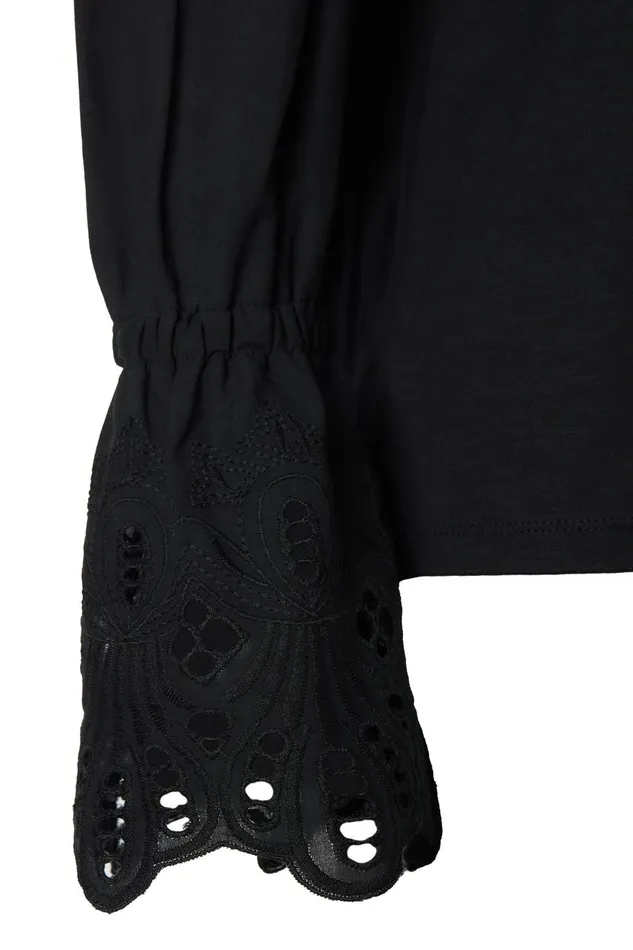 Holland Cooper Tops Women Francesca Jersey Blouse Black Holland Cooper Tops Women Francesca Jersey Blouse Black