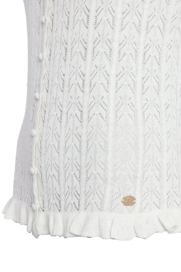 Holland Cooper Tops Women Pointelle Cami Natural Holland Cooper Tops Women Pointelle Cami Natural