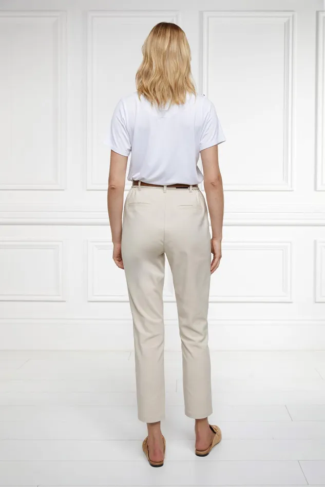 Holland Cooper Trousers Women Bexley Cigarette Trouser Stone Holland Cooper Trousers Women Bexley Cigarette Trouser Stone