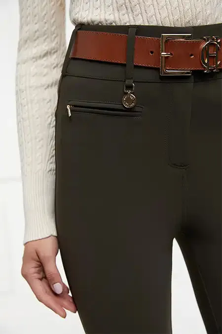 Holland Cooper Trousers Women Contour Trouser Dark Olive Holland Cooper Trousers Women Contour Trouser Dark Olive