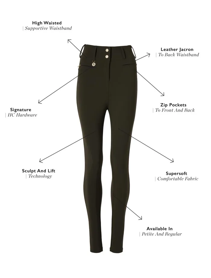 Holland Cooper Trousers Women Contour Trouser Dark Olive Holland Cooper Trousers Women Contour Trouser Dark Olive
