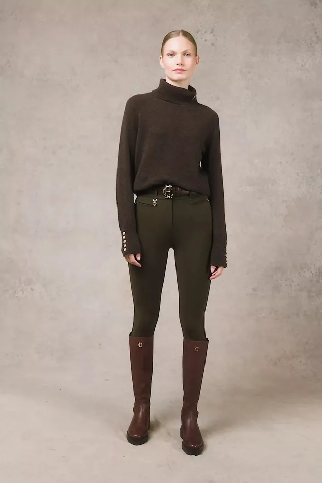 Holland Cooper Trousers Women Contour Trouser Dark Olive Holland Cooper Trousers Women Contour Trouser Dark Olive