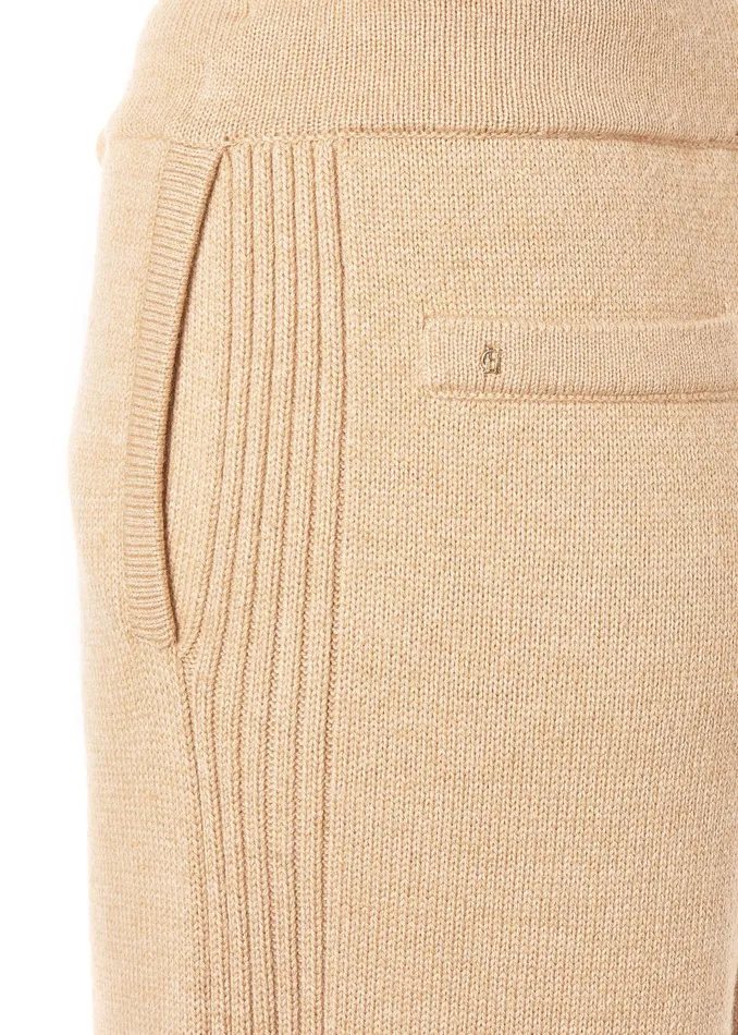 Holland Cooper Trousers Women Verbier Wide Leg Pant Light Camel