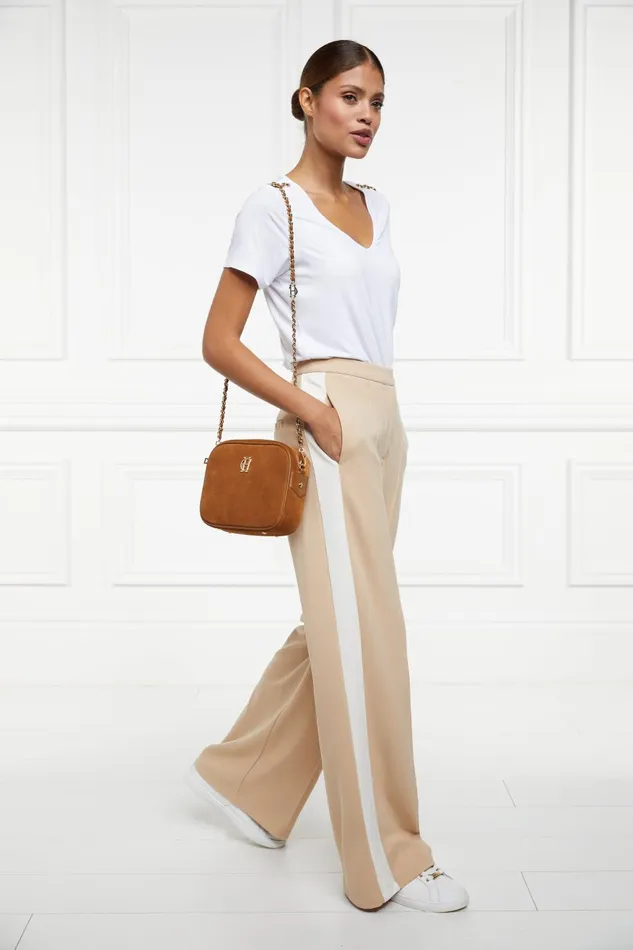 Holland Cooper Trousers Women Wide Leg Pant Camel Holland Cooper Trousers Women Wide Leg Pant Camel