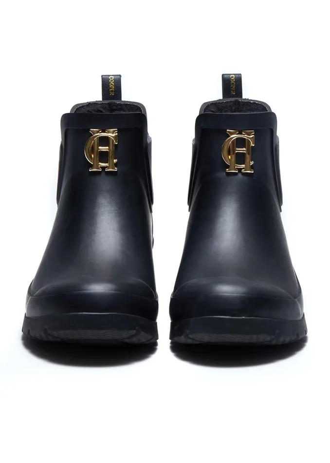 Holland Cooper Wellington Boots Women Rubber Chelsea Boot Black