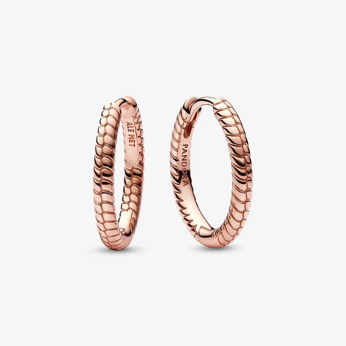 Hoop Earrings Women Pandora Online Moments Small Charm Hoop Earrings Rose Gold Plated