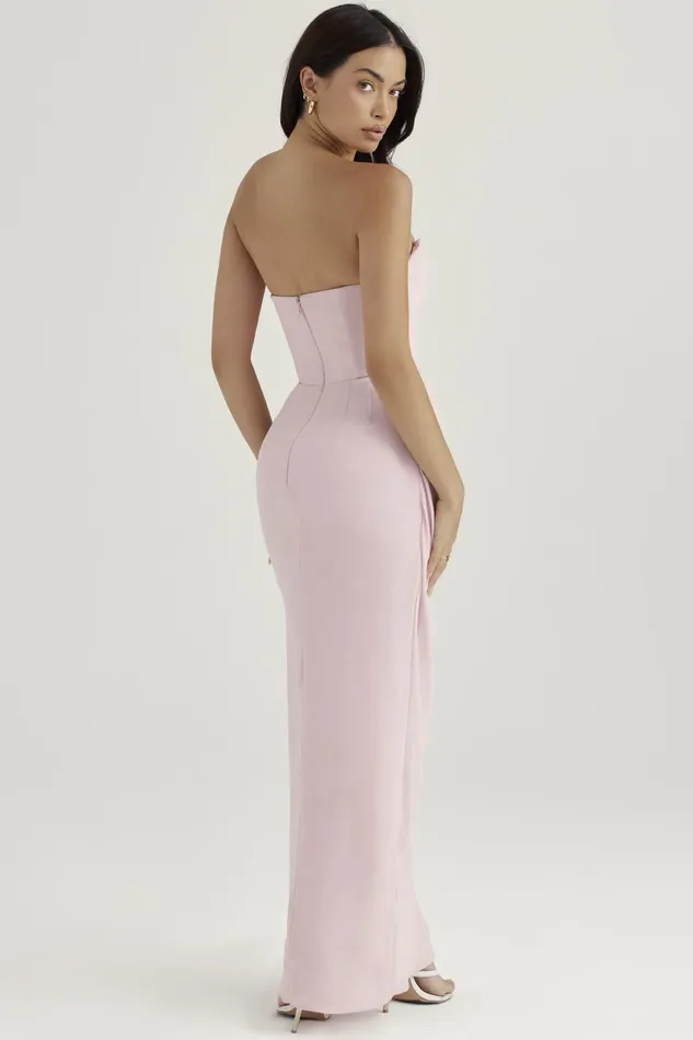 House Of CB AdriennePink Quartz Strapless Gown Pink Women Corset Dresses