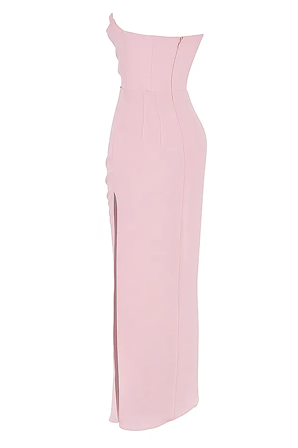 House Of CB AdriennePink Quartz Strapless Gown Pink Women Corset Dresses