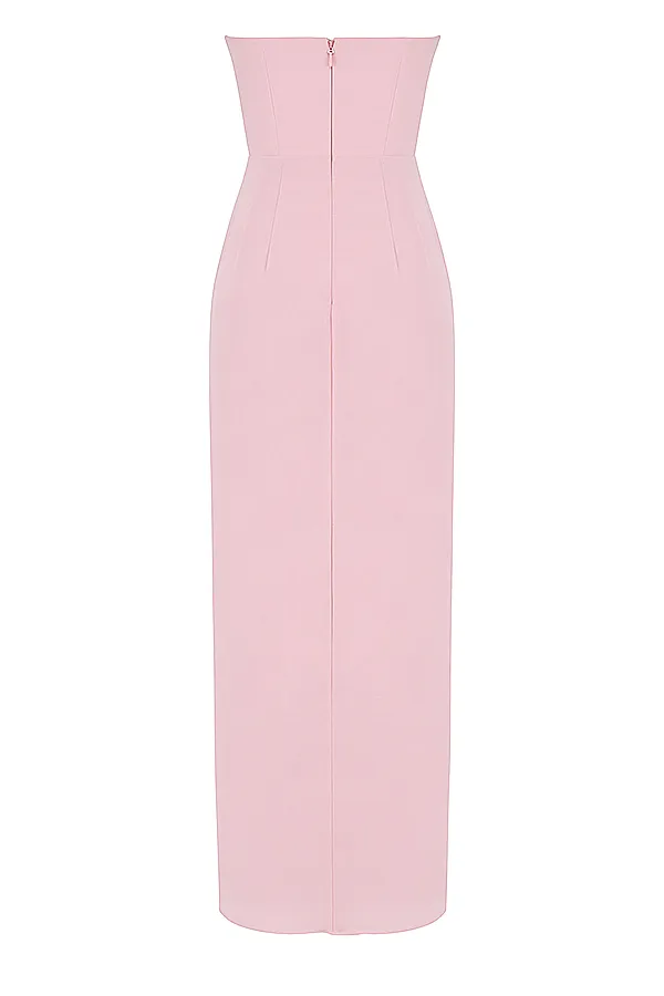 House Of CB AdriennePink Quartz Strapless Gown Pink Women Corset Dresses