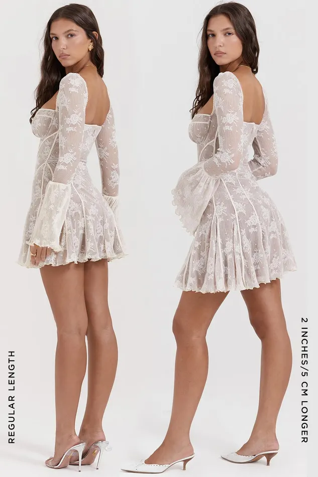 House Of CB AnalissaVintage Cream Lace Corset Dress Vintage Women Corset Dresses