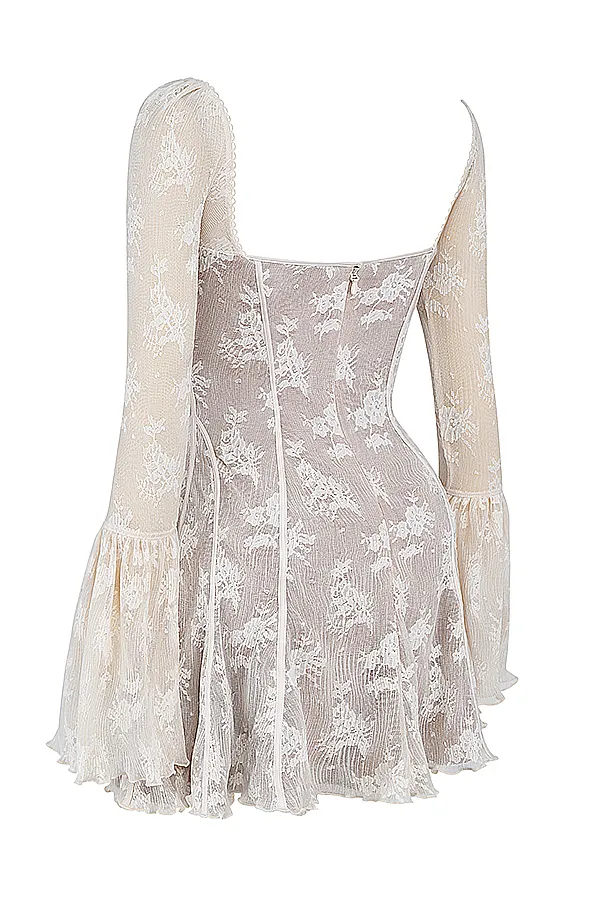 House Of CB AnalissaVintage Cream Lace Corset Dress Vintage Women Corset Dresses