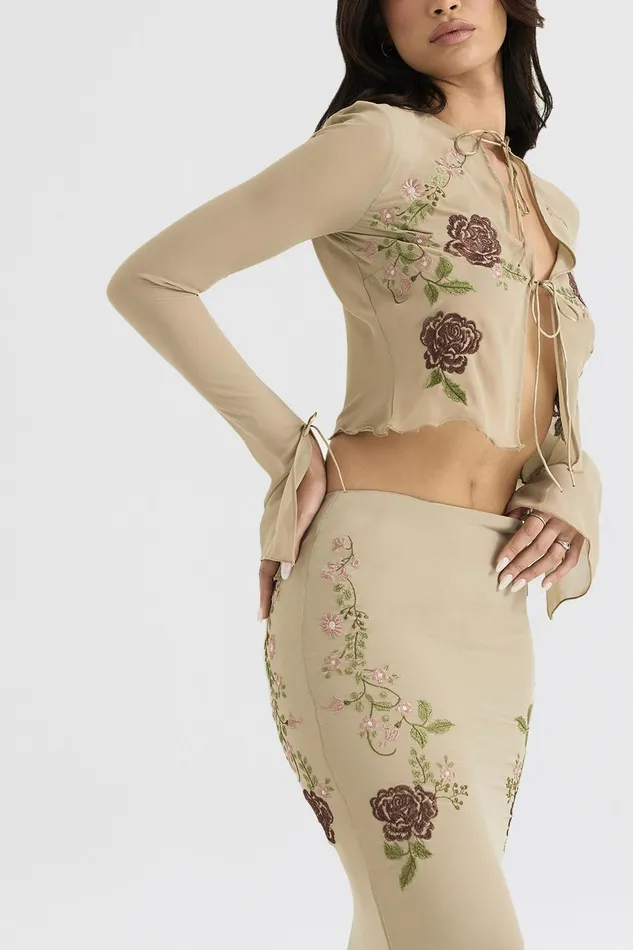 House Of CB AsraArtichoke Floral Tie Front Top 8211 SALE Artichoke Women Tops