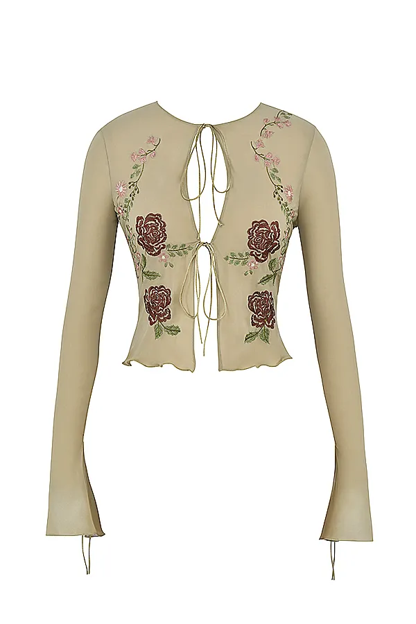 House Of CB AsraArtichoke Floral Tie Front Top 8211 SALE Artichoke Women Tops