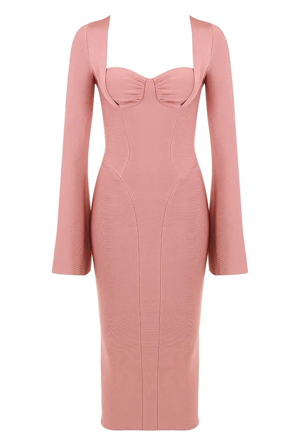 House Of CB BodyRose Bandage Midi Dress 8211 SALE Rose Women Midi Dresses
