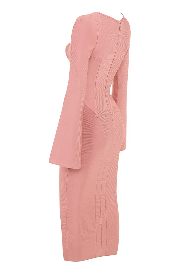 House Of CB BodyRose Bandage Midi Dress 8211 SALE Rose Women Midi Dresses