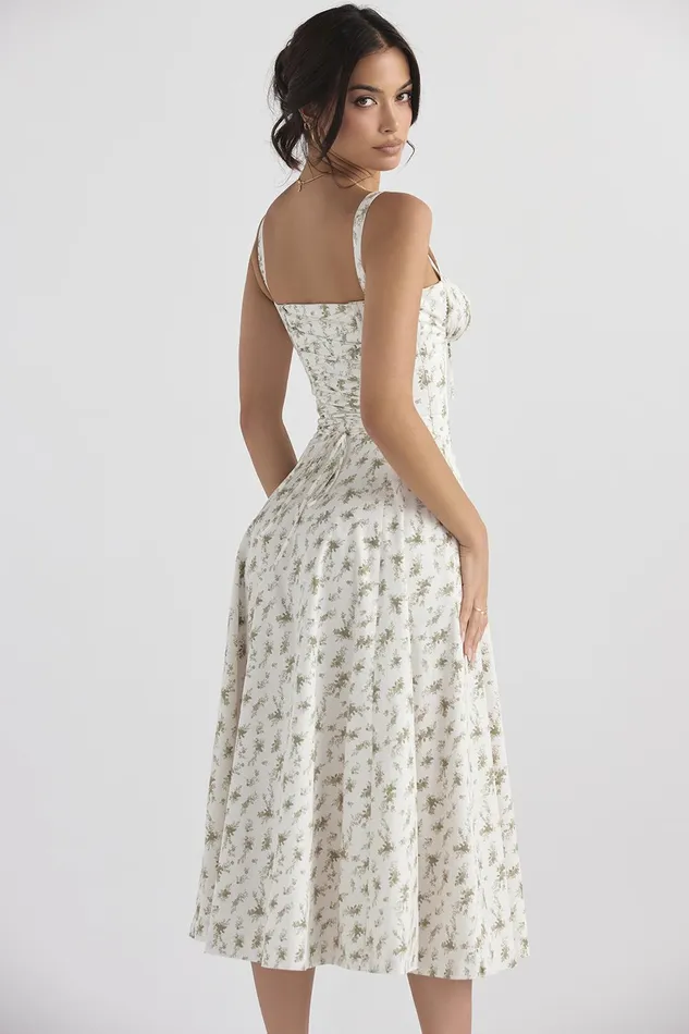 House Of CB CarmenGarden Print Bustier Sundress Garden Women Corset Dresses