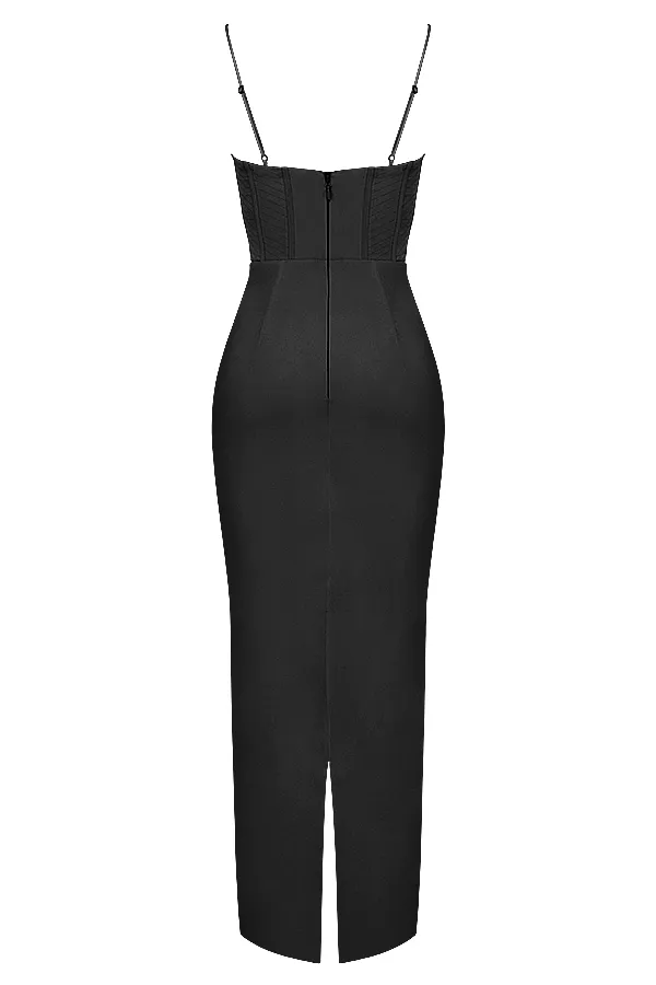 House Of CB CharmaineBlack Corset Maxi Dress Black Women Bodycon Dresses