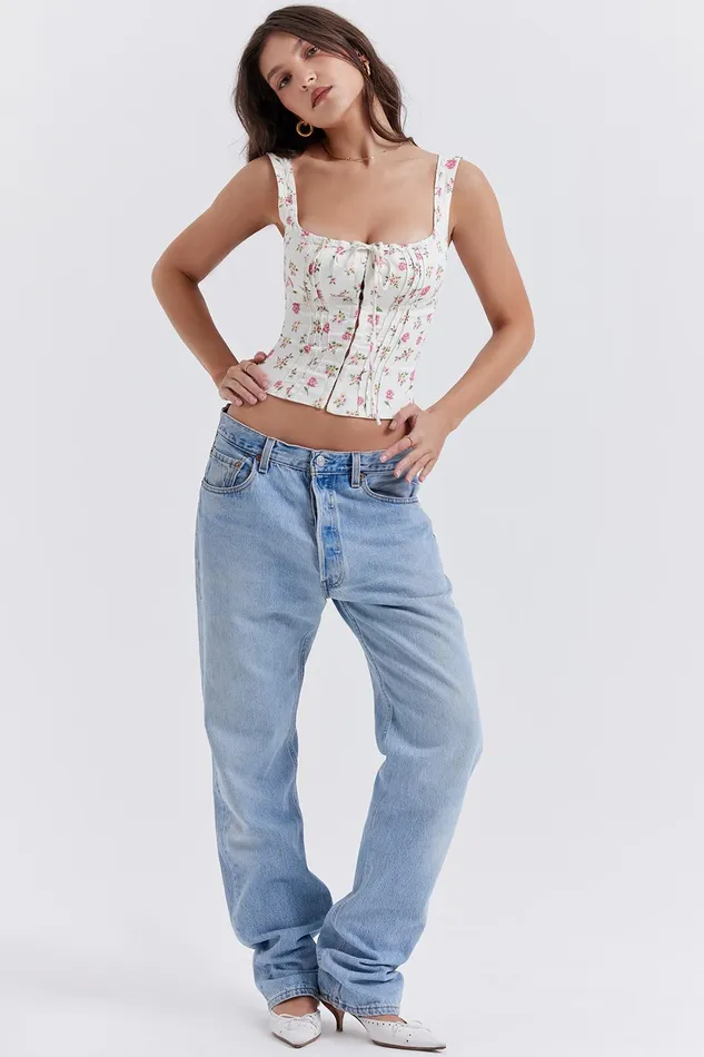 House Of CB ChiccaRose Print Floral Top Rose Women Tops