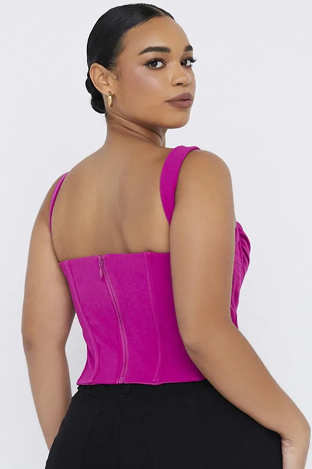 House Of CB DanaFuchsia Boned Corset Top 8211 SALE Fuchsia Women Corsets