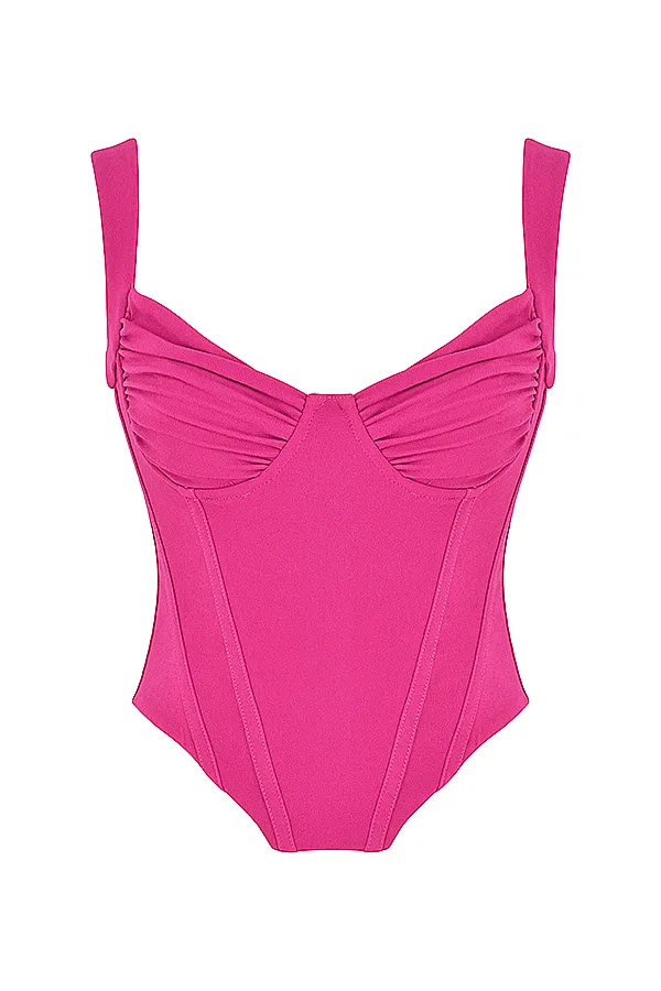 House Of CB DanaFuchsia Boned Corset Top 8211 SALE Fuchsia Women Corsets