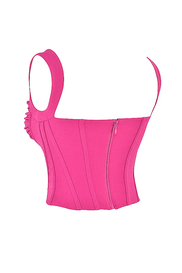 House Of CB DanaFuchsia Boned Corset Top 8211 SALE Fuchsia Women Corsets