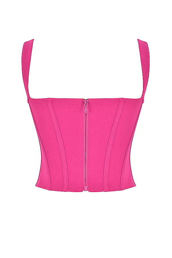 House Of CB DanaFuchsia Boned Corset Top 8211 SALE Fuchsia Women Corsets