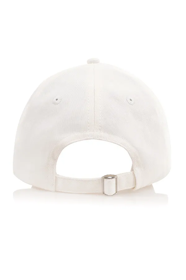 House Of CB DevonOff White Buckle Back Baseball Cap Off Women Sweats