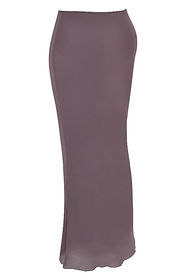 House Of CB DyanaDark Mauve Bias Cut Maxi Skirt 8211 SALE Dark Women Skirts