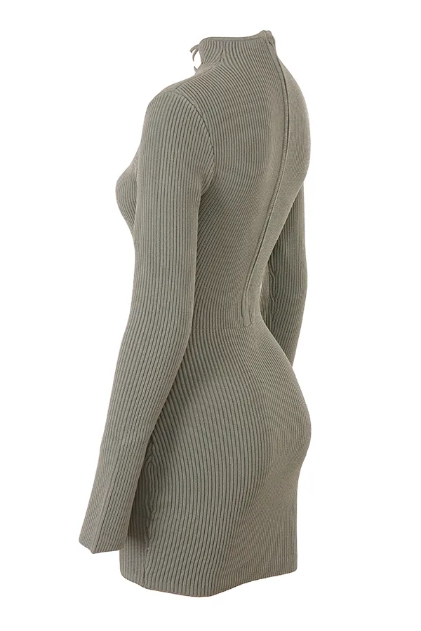 House Of CB JadaArtichoke Knit Lace Up Dress 8211 SALE Artichoke Women Mini Dresses