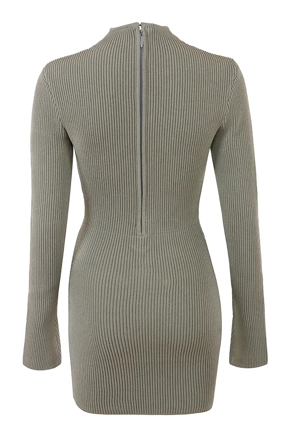 House Of CB JadaArtichoke Knit Lace Up Dress 8211 SALE Artichoke Women Mini Dresses