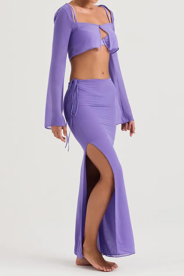 House Of CB MarseilleViolet Cover Up Top Violet Women