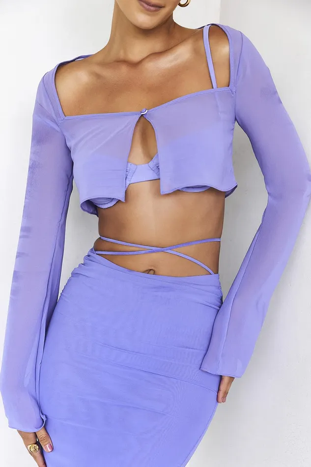 House Of CB MarseilleViolet Cover Up Top Violet Women