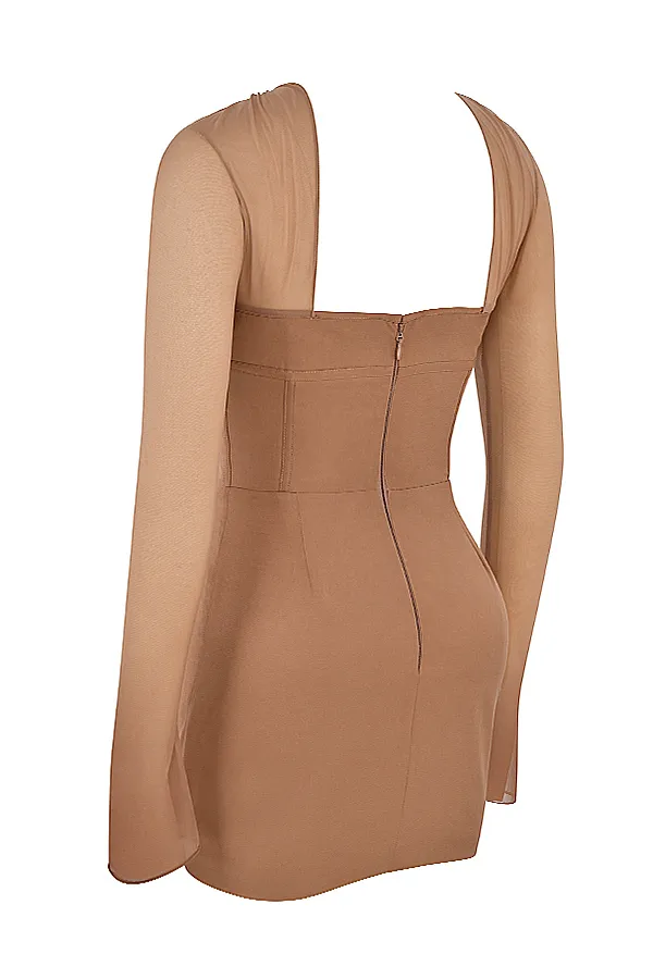 House Of CB MayaraMocha Structured Corset Mini Dress 8211 SALE Mocha Women Corset Dresses