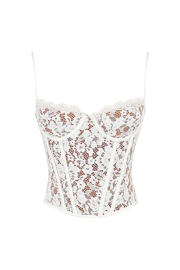 House Of CB MilaIvory Lace Underwired Corset Ivory Women Corsets
