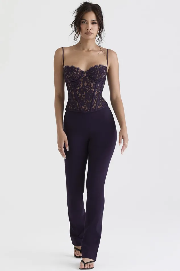House Of CB MilaNight Shade Lace Underwired Corset 8211 SALE Night Women Corsets