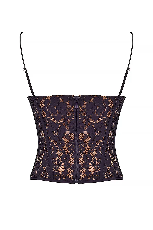 House Of CB MilaNight Shade Lace Underwired Corset 8211 SALE Night Women Corsets