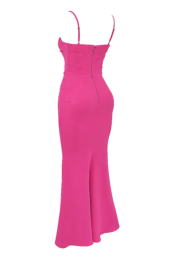 House Of CB MilenaHot Pink Corset Maxi Dress 8211 SALE Hot Women Corset Dresses