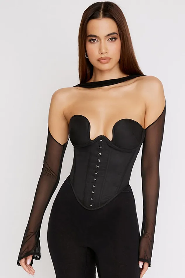 House Of CB MinaBlack Structured Corset 8211 SALE Black Women Corsets