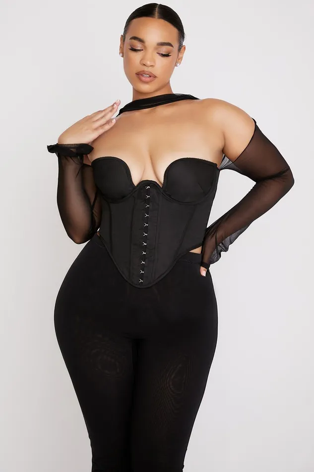 House Of CB MinaBlack Structured Corset 8211 SALE Black Women Corsets