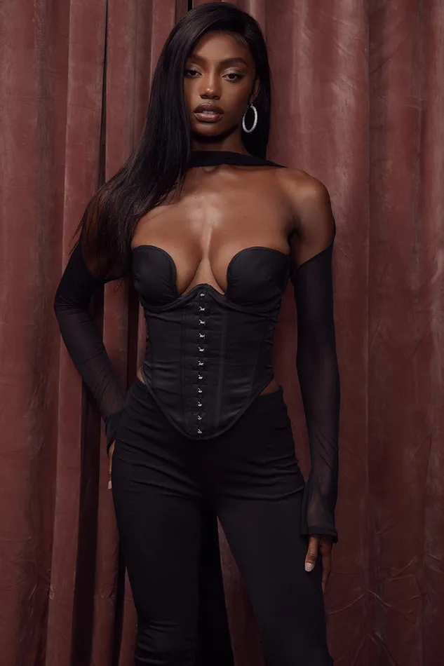 House Of CB MinaBlack Structured Corset 8211 SALE Black Women Corsets