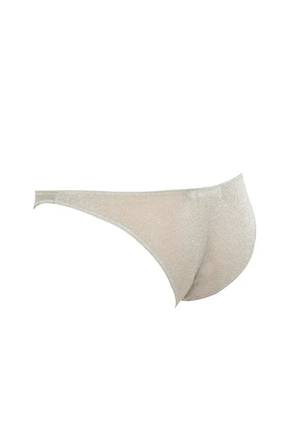 House Of CB MinxSilver Lurex Triangle Brief 8211 SALE Silver Women