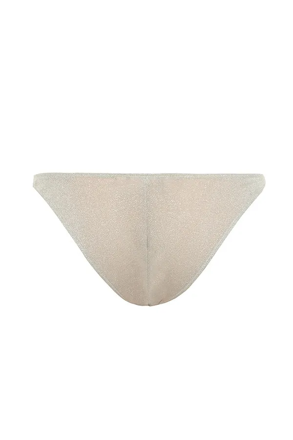House Of CB MinxSilver Lurex Triangle Brief 8211 SALE Silver Women