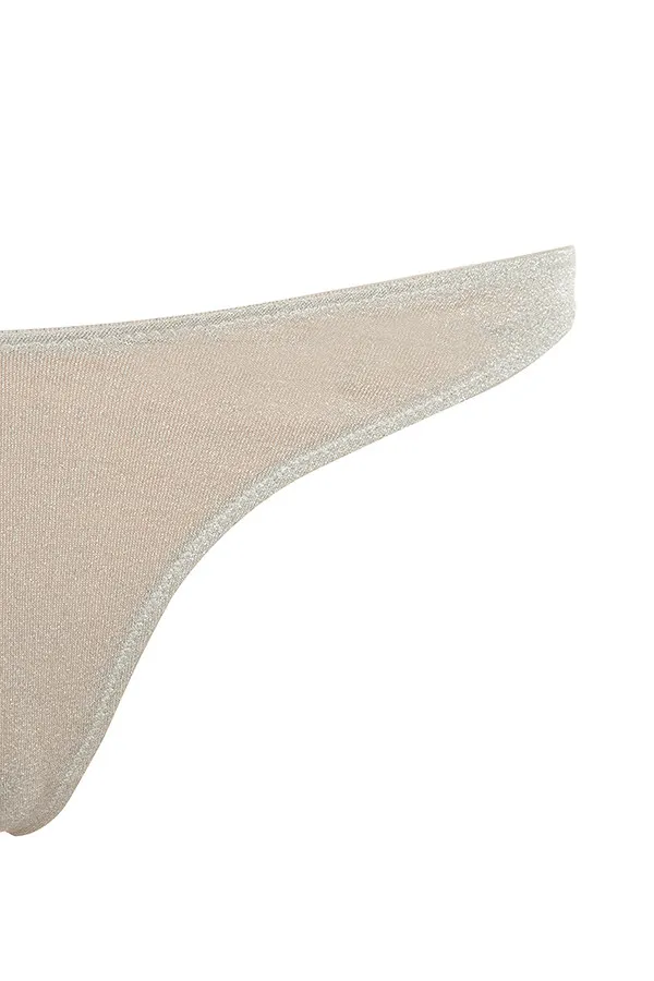 House Of CB MinxSilver Lurex Triangle Brief 8211 SALE Silver Women