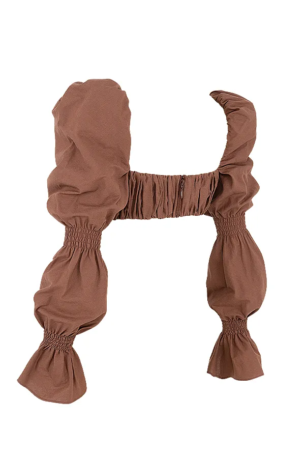 House Of CB MollyChocolate Shirred Top 8211 SALE Chocolate Women Tops