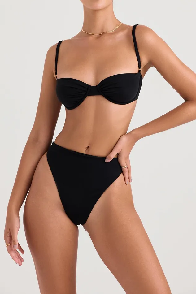 House Of CB MonacoBlack Underwired Bikini Top Black Women